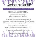 Absolutorium Wydziału Nauk Ścisłych i Przyrodniczych